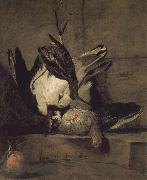 Jean Baptiste Simeon Chardin Wheat gray partridges and Orange Chicken china oil painting reproduction